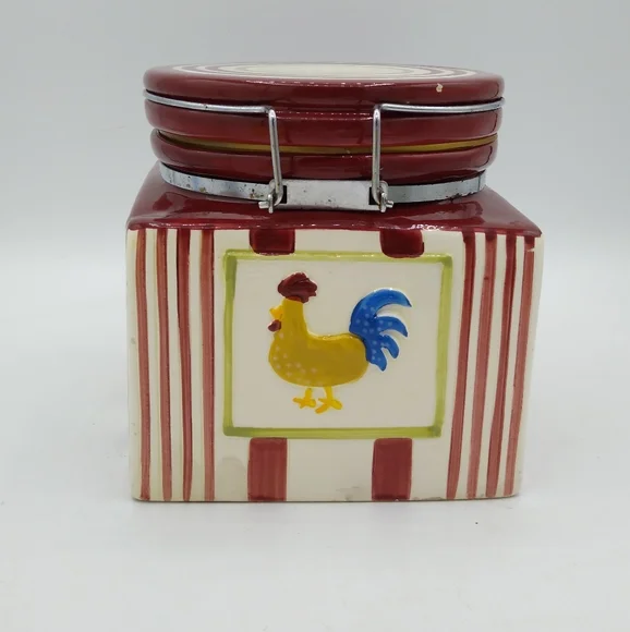 MSRF Inc Rooster Chicken Country Kitchen Ceramic Canister Vintage - Picture 4 of 12